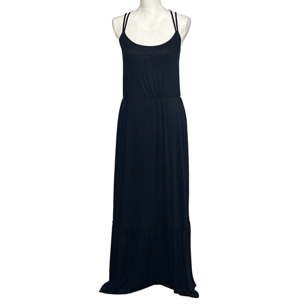 Hollister Black Sleeveless Spaghetti Straps Maxi Dress NWT
